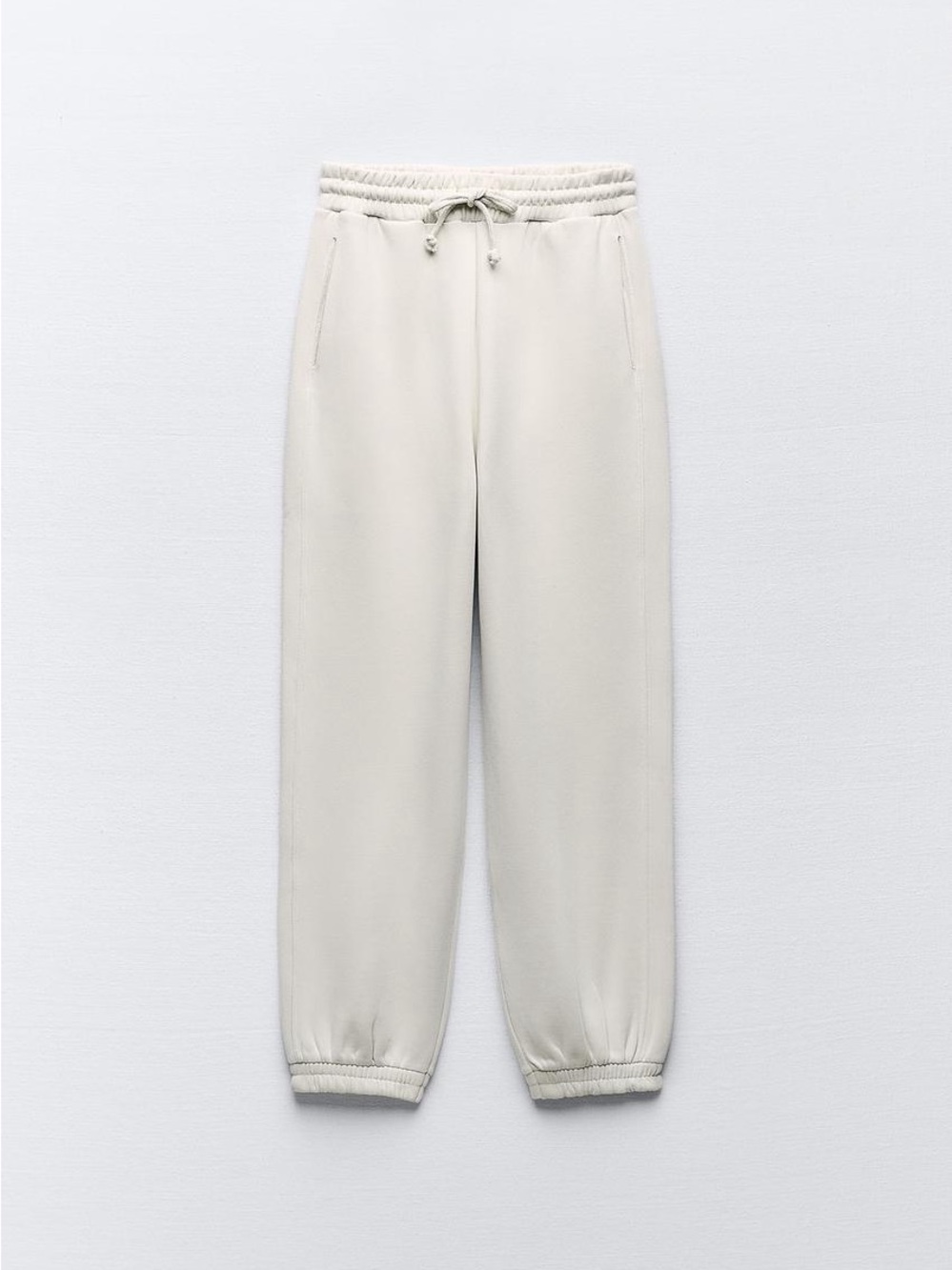NWT Zara Joggers Sweatpants in Cream White